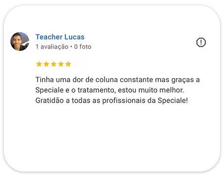 Depoimento de paciente sobre o tratamento na Speciale Saúde (3 de 10)